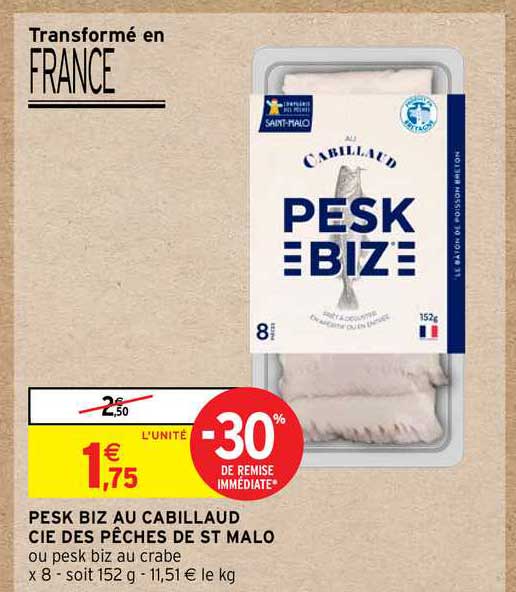pesk biz au cabillaud cie des pêches de st malo