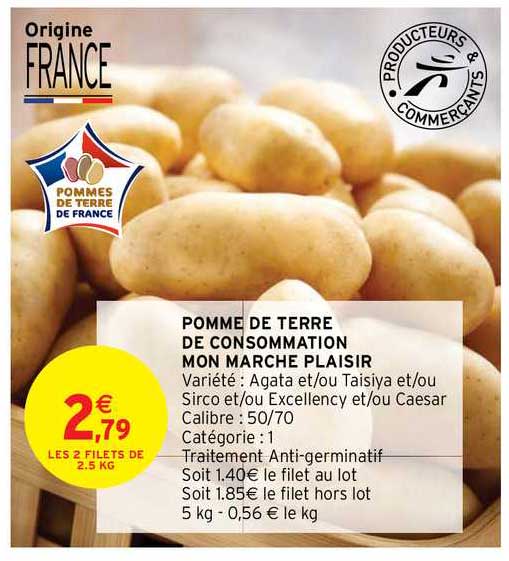 pomme de terre de consommation mon marché plaisir