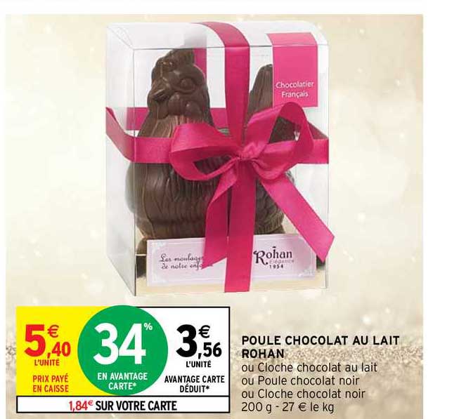 poule chocolat au lait rohan