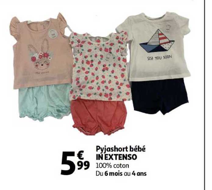 pyjashort bébé in extenso