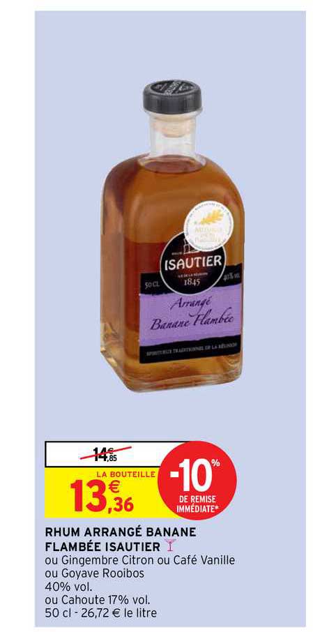 rhum arrangé banane flambée isautier