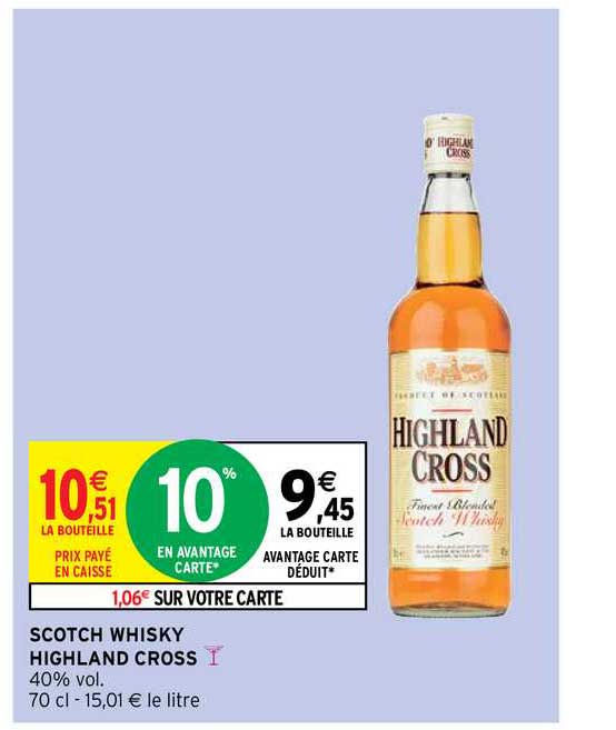 scotch whisky highland cross