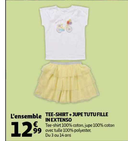 Tee-shirt + Jupe Tutu Fille In Extenso