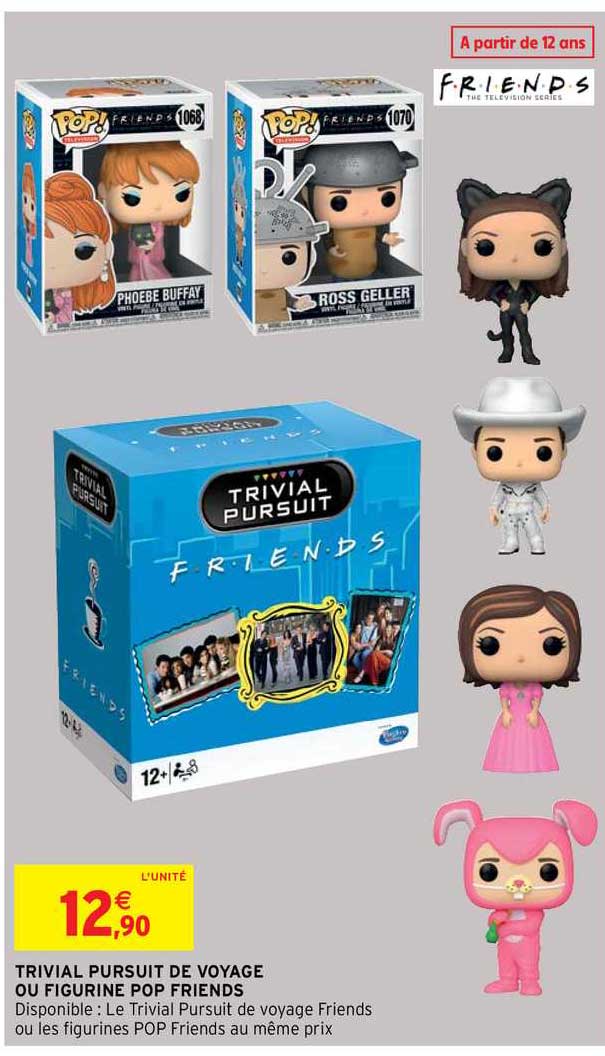 trivial pursuit de voyage ou figurine pop friends