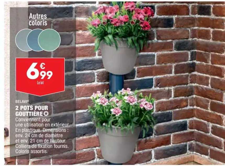 2 pots pour gouttière belavi