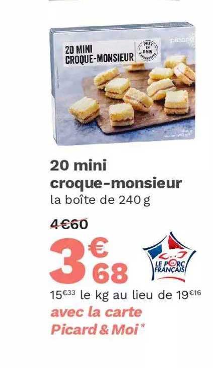 20 mini croque-monsieur