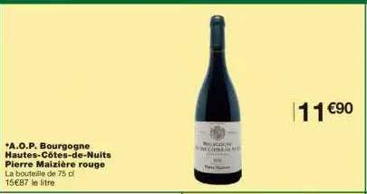 a.o.p bourgogne hautes-côtes-de-nuits pierre maizière rouge