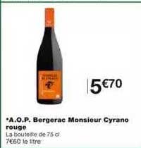 a.o.p. bergerac monsieur cyrano rouge