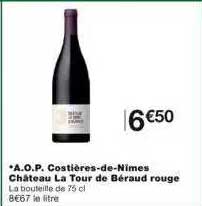 a.o.p. costières-de-nîmes château la tour de béraud rouge