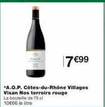 a.o.p. côtes-du-rhône villages visan nos terroirs rouge