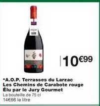 a.o.p. terrasses de larzac les chemins de carabote rouge élu par le jury gourmet
