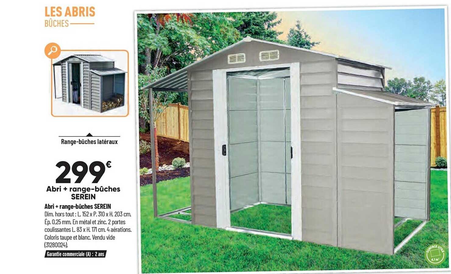 abri + range-bûches serein