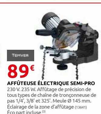 affûteuse électrique semi-pro temver