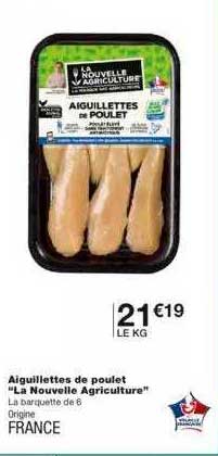 aiguillettes de poulet "la nouvelle agriculture"