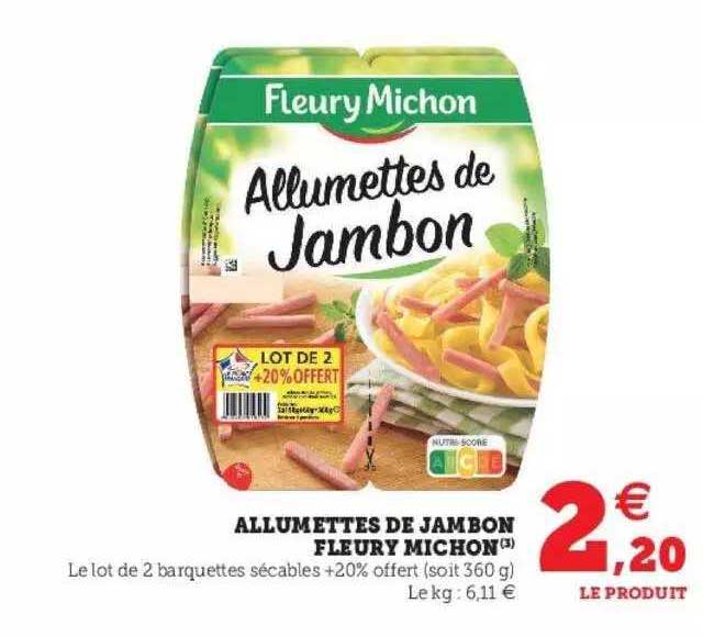 allumettes de jambon fleury michon