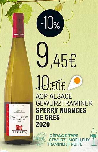 aop alsace gewurztraminer sperry nuances de grès 2020