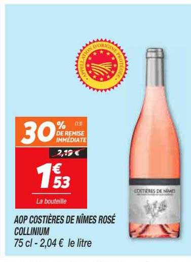 aop costières de nîmes rosé collinium