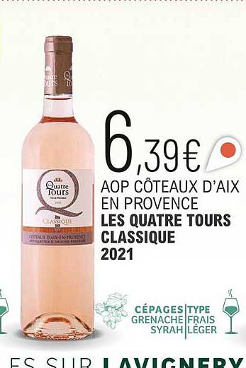 aop côteaux d'aix en provence les quatre tours classique 2021