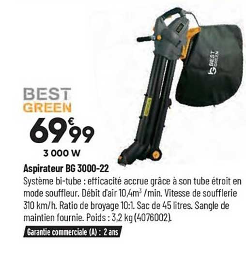 aspirateur bg 3000-22 bestgreen