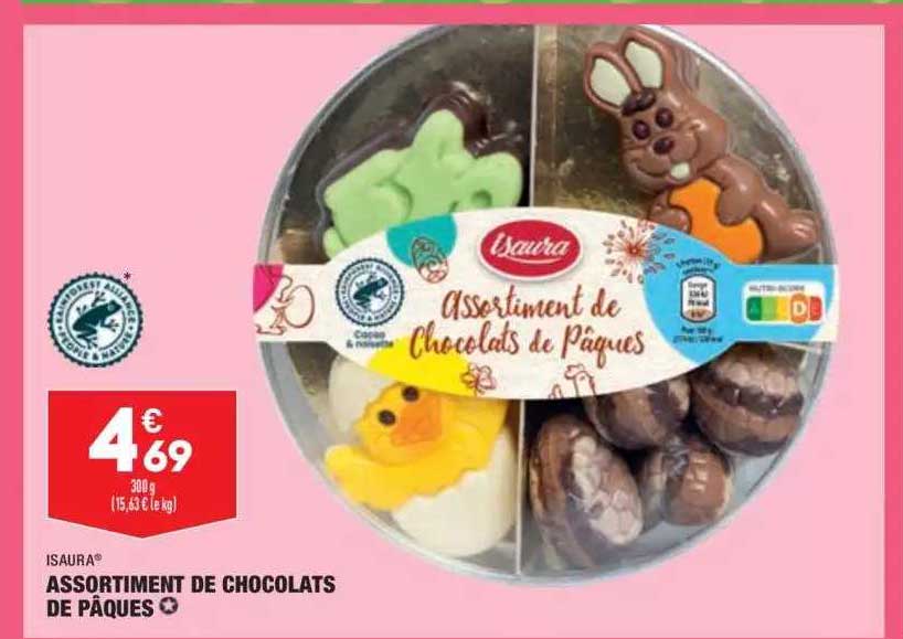 assortiment de chocolats de pâques isaura
