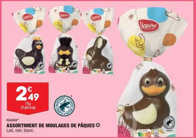 assortiment de moulages de pâques isaura