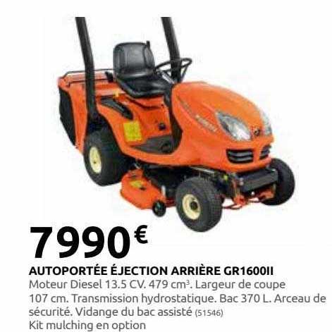 autoportée éjection arrière gr1600II