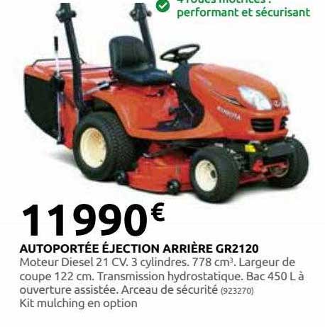 autoportée éjection arrière gr2120