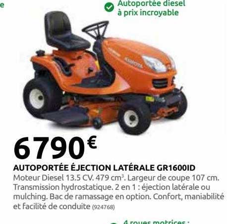 autoportée éjection latérale gr1600id
