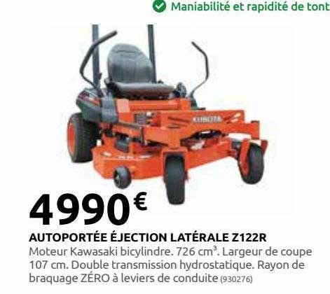 autoportée éjection latérale z122r