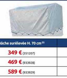 bâche surélevée h. 70 cm