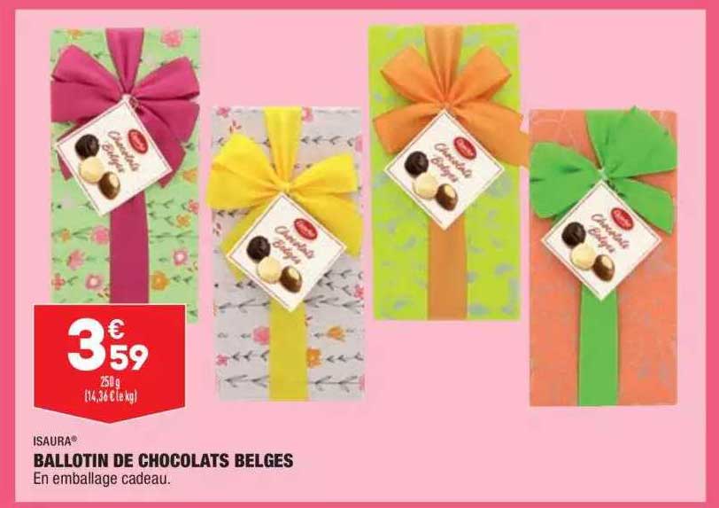 ballotin de chocolats belges isaura