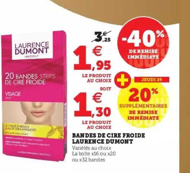 bandes de cire froide laurence dumont