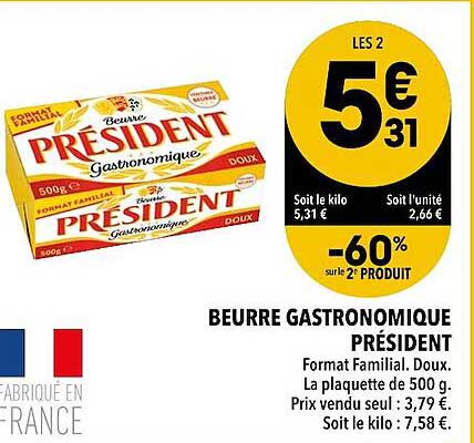 Beurre Gastronomique Président