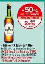 bière "3 monts" bio