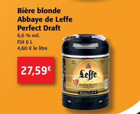 bière blonde abbaye de leffe perfect draft