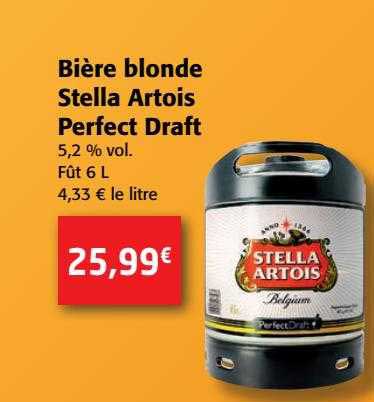 bière blonde stella artois perfect draft