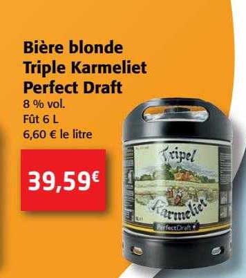 bière blonde triple karmeliet perfect draft