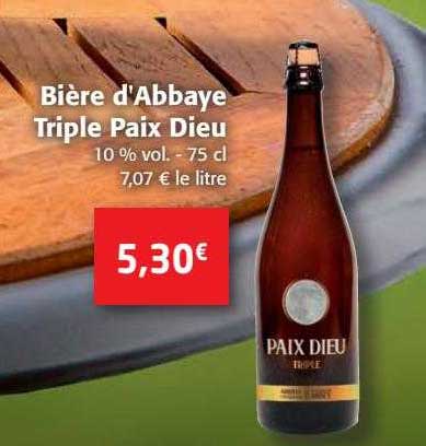 bière d'abbaye triple paix dieu