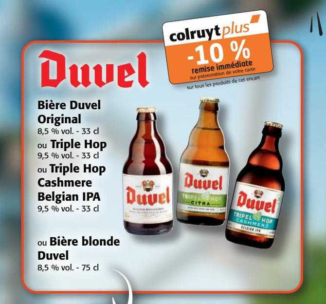 bière duvel original ou riple hop ou triple hop cashmere belgian ipa ou bière blonde duvel