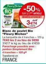 blanc de poulet bio "fleury michon"