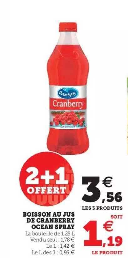 Boisson Au Jus De Cranberry Ocean Spray