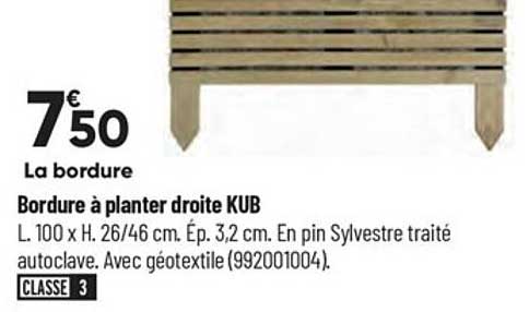 Bordure à Planter Droite Kub
