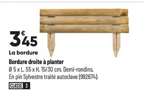 bordure droite à planter