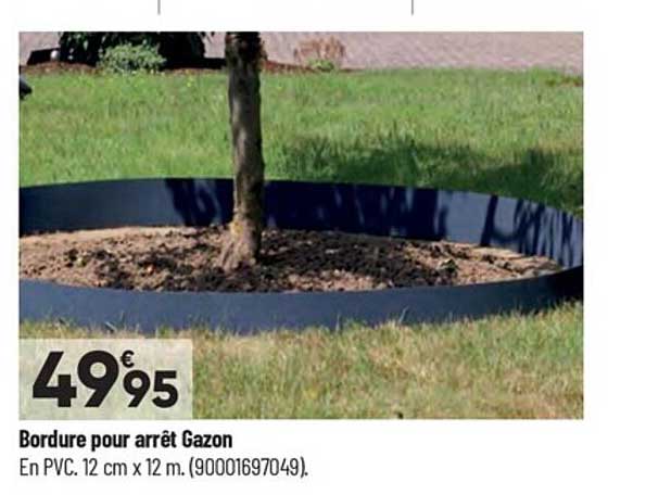 bordure pour arrêt gazon