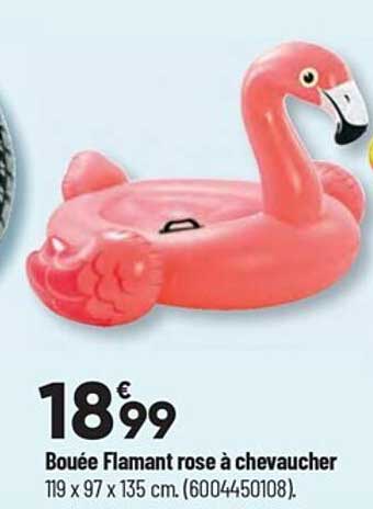 bouée flamant rose à chevaucher