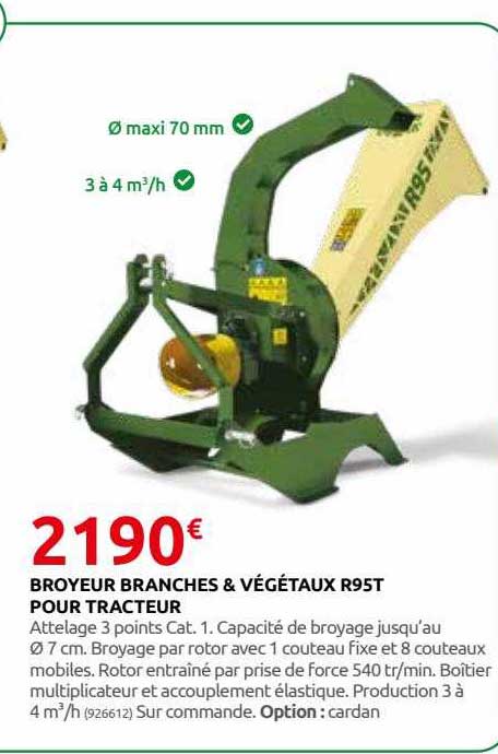 broyeur branches & végétaux r95t pour tracteur