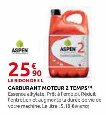 carburant moteur 2 temps aspen