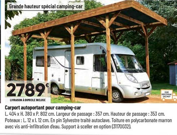 carport autoportant pour camping-car