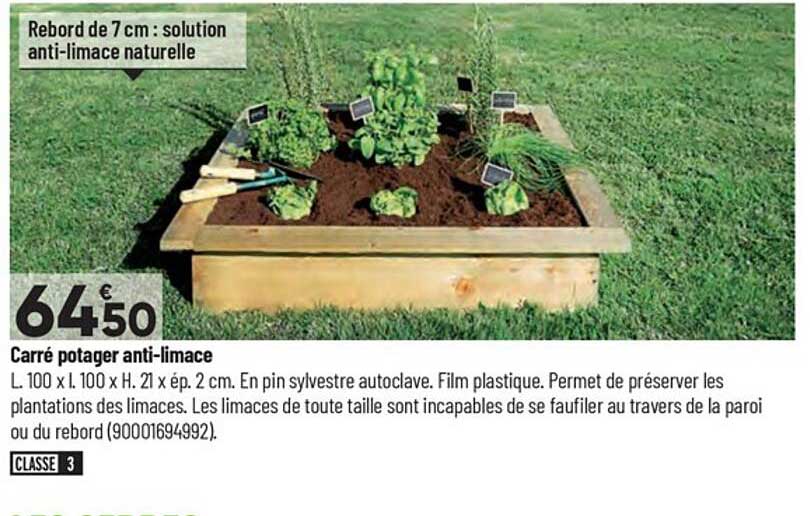 carré potager anti-limace