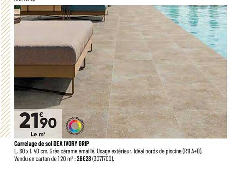 carrelage de sol dea ivory grip